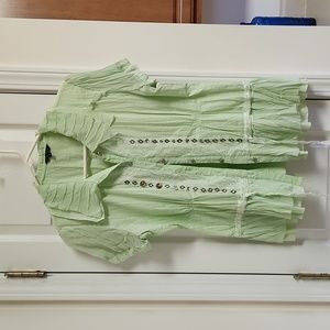 Vintage Panitti mint green blouse